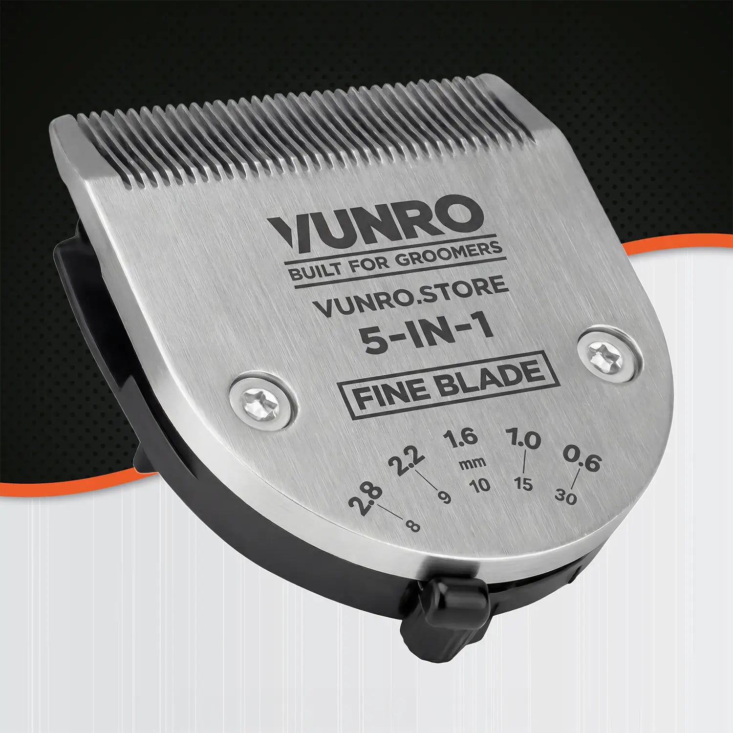 Adjustable Ceramic 5 in 1 Fine Dog Clipper Blade (0.6 mm - 2.8 mm) by VUNRO
