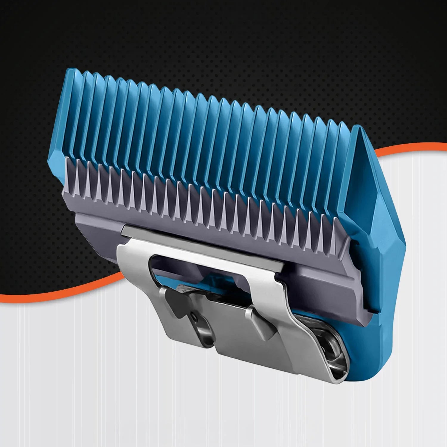 VUNRO 3FW Wide Blue Steel dog clipper blade rear left view