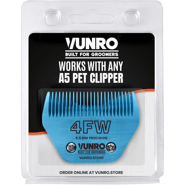 #4FW Wide Blue Steel Dog Clipper Blade (9.5 mm)